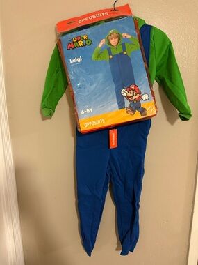 OppoSuits Luigi Kids One-Piece Costume - Green & Blue